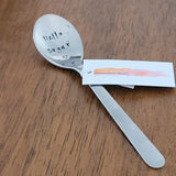 Samantha's Studio - "Hello Sugar" Quote Cutlery (Spoon), Vintage Stamped Cutlery