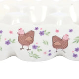 Lou Lou Bell - Hen Print Ceramic Egg Holder