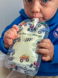 Sinchies - 150ml Reusable Food Pouches - Monster Trucks ( pack of 5)