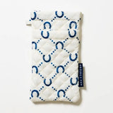 Project Ten - Double Glasses Case – Navy Horseshoe