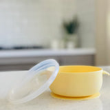 Cuddle Bug & Co - Mini & Me Round Bowl with Lid Custard