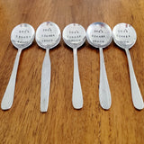 Samantha's Studio - "Dog's Dinner Spoon" Quote Cutlery (Spoon), Hand Stamped