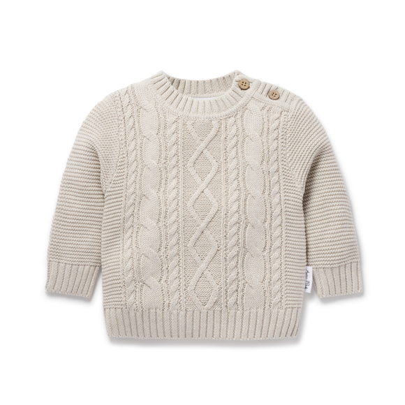 Aster & Oak - Oat Cable Knit Jumper