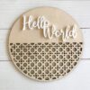 Inspired Wholesale - 3D Rattan Plaque - Hello World