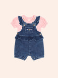Huxbaby - Floral 2Pc Denim Set