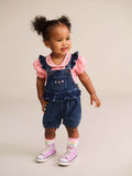 Huxbaby - Floral 2Pc Denim Set