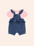 Huxbaby - Floral 2Pc Denim Set