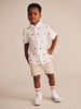 Huxbaby - Shortsleeve Huxbear Button Up Crisp White
