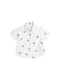 Huxbaby - Shortsleeve Huxbear Button Up Crisp White