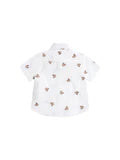 Huxbaby - Shortsleeve Huxbear Button Up Crisp White