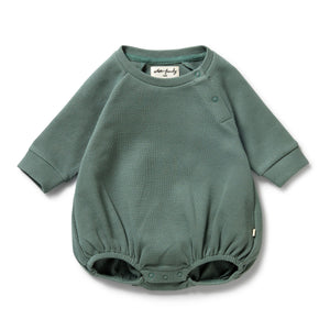 Wilson & Frenchy - Pine Green Organic Waffle Bodysuit