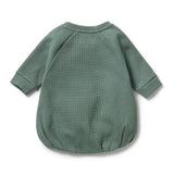 Wilson & Frenchy - Pine Green Organic Waffle Bodysuit