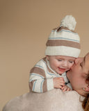 Bebe - ALVIN ORGANIC STRIPE KNITTED BEANIE