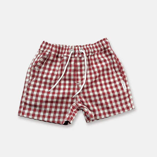 Love Henry - Boys Sonny Shorts - Red Check