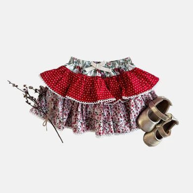 Love Henry - Baby Girls Frilly Pilcher Skirt - Festive Floral