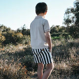 Love Henry - Boys - Sonny Shorts - Large Navy/White Stripe