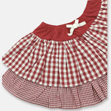 Love Henry - Baby Girls Frilly Pilcher Skirt - Red Checks