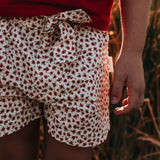 Love Henry - Girls Tie Waist Shorts - Petite Poppy