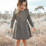 Love Henry - Girls Winter Florence Dress - Navy Gingham