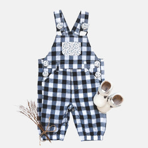 Love Henry - Baby Girls Layla Dungaree - Navy Check