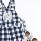 Love Henry - Baby Girls Layla Dungaree - Navy Check