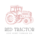 Love Henry - Boys Red Tractor Tee - White