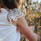 Love Henry - Girls Print Sleeve Top - Fairyfloss Sunset