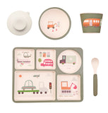 Love Mae - DIVIDED PLATE SET - TRUCKS AND DIGGERS