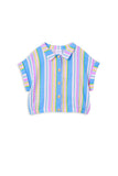 Milky - Big Girls - Crinkle Stripe Shirt