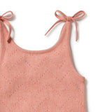 Wilson & Frenchy - Petal Pink Organic Knitted Pointelle Set