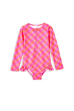 Milky - Girls - Check Long Sleeve Swimsuit