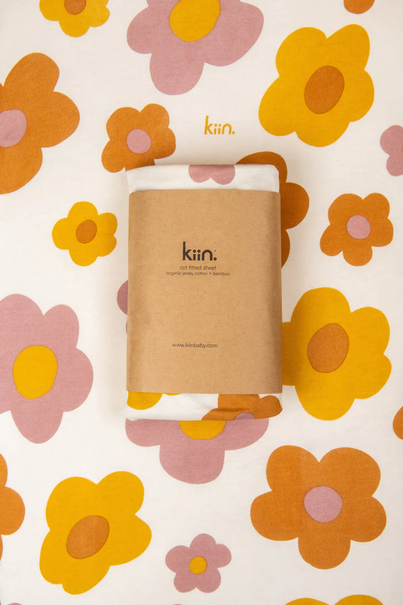 Kiin - Organic Cot Sheet - Bloom