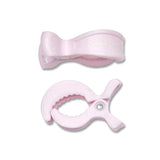 Snuggle Hunny -  Pram Clip Pair - Baby Pink