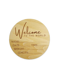 Sweet Frankie Baby - 'Welcome To The World' Plaque