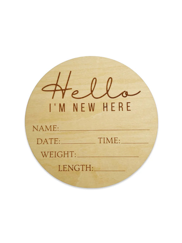 Sweet Frankie Baby - 'Hello I'm New Here' Plaque