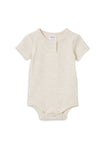 Milky - Baby - Ecru Rib Bubbysuit