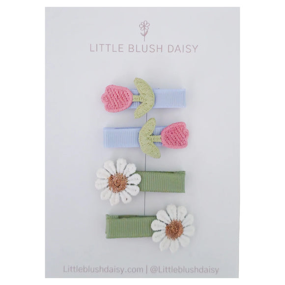 Little Blush Daisy - Hair Clip Set | Daisy & Tulip