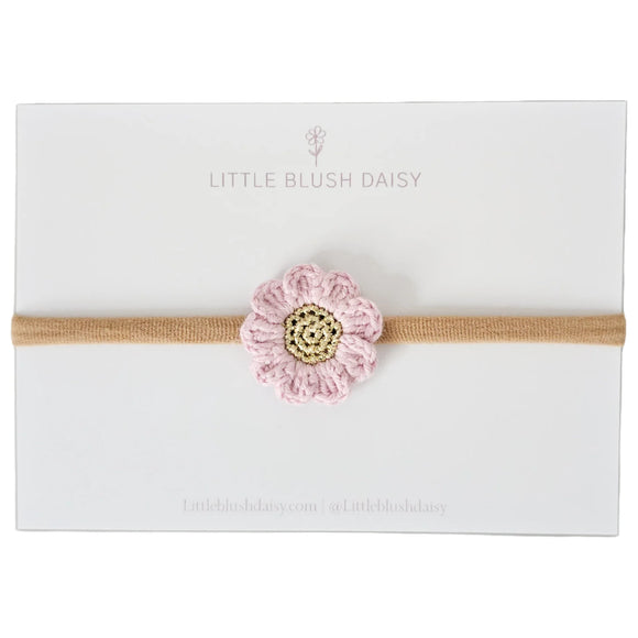 Little Blush Daisy - Headband | Crochet Sunflower
