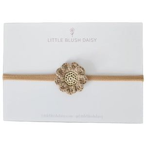 Little Blush Daisy - Headband | Crochet Sunflower