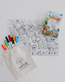 Nourish By Nature - Silicone Colouring Mat - Seek N Spot Animal Design