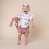 Snuggle Hunny - Pony Pals Short Sleeve Organic Bodysuit with Frill