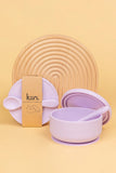 kiin - Silicone Suction Bowl with lid + Spoon Set