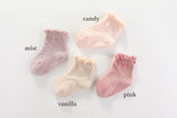 maMer - Frilly Crew Socks - 2 pack - pink/white