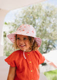 Acorn Kids - Striped Posy Wide Brim Sunhat