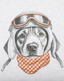 Bebe - HARLAN AVIATION DOG TEE 3-5 YRS