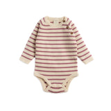 Tiny Twig - Knitted Bodysuit - Rose Stripes