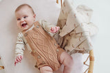Aster & Oak - Cocoa Cable Knit Romper