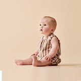 Wilson & Frenchy - Cherry Cola Stripe Organic Terry Growsuit