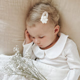 Little Marshmallow - Flower Crochet Clip - Camellia - Pearl White