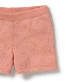 Wilson & Frenchy - Petal Pink Organic Knitted Pointelle Set